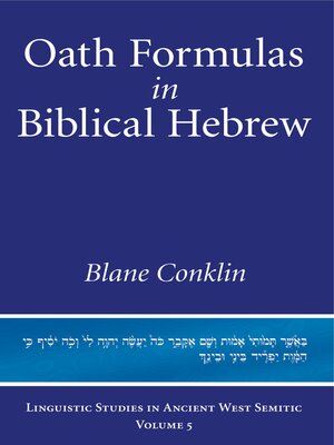 cover image of Oath Formulas in Biblical Hebrew